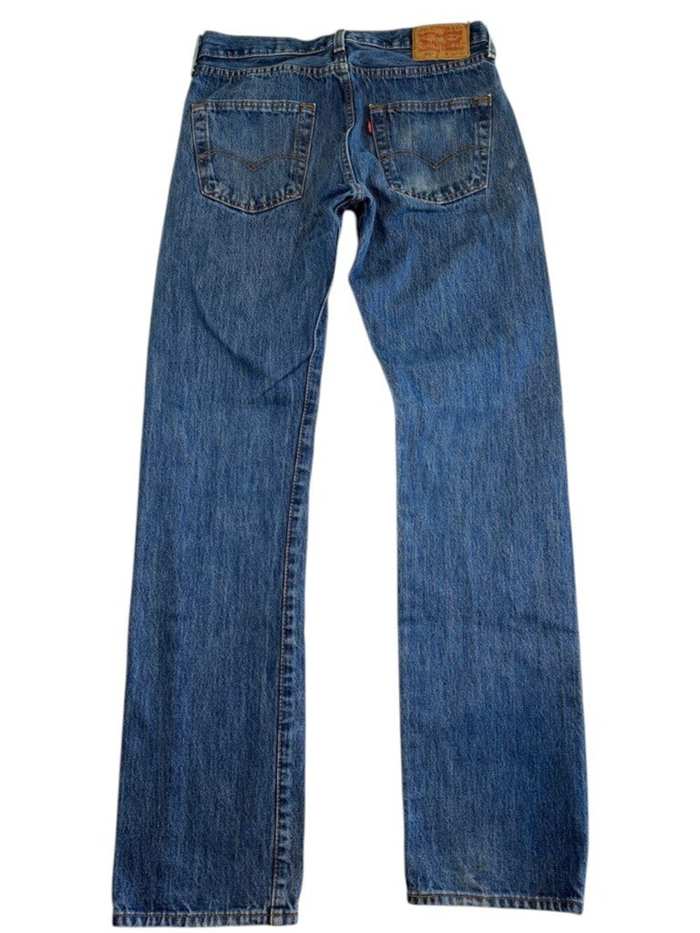 Vintage LEVIS 501 Button Fly Denim Blue Jeans 32 34